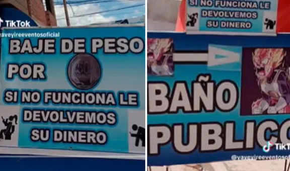 Baño público se hace viral con singular cartel: “Baje de peso por 50 céntimos”