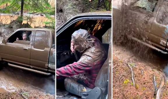 Hombre olvidó cerrar su ventana, aceleró su auto y terminó embarrado: "Aprendió una gran lección"