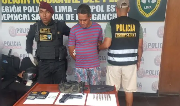 SJL: PNP capturó a sujeto que portaba pistolas y carnets policiales robados