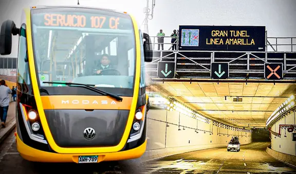 Corredor Amarillo: suspenderán operaciones de líneas 101 y 107 desde el lunes 24 de abril