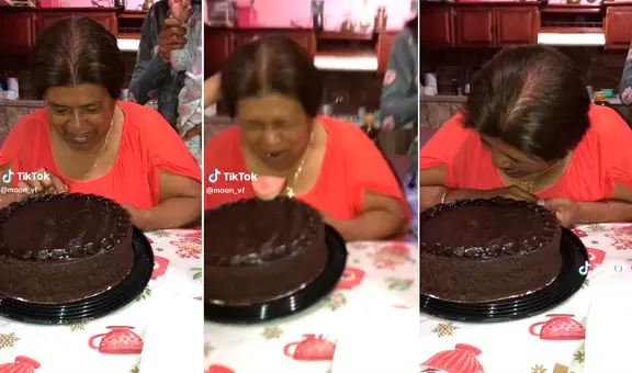 Mujer pasa bochornoso incidente al intentar darle una mordida a su pastel: ¡perdió la dentadura!
