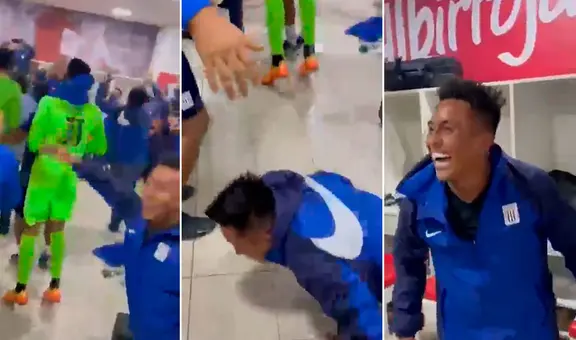 Christian Cueva se resbaló en pleno festejo, disimuló haciendo planchas y desató la risa de todos