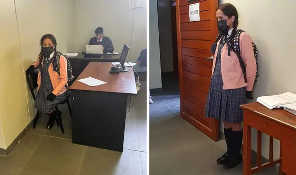 Persona detenida en colegio vestida de escolar: "¿De qué voy a arrepentirme si no he hecho nada?"