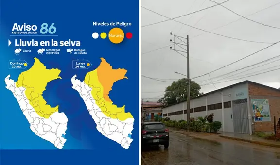 Senamhi alerta lluvias intensas con descargas eléctricas en la selva: ¿en qué regiones?