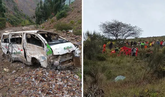 Pareja de esposos muere luego de que combi en la que viajaban cayera a un abismo en Áncash