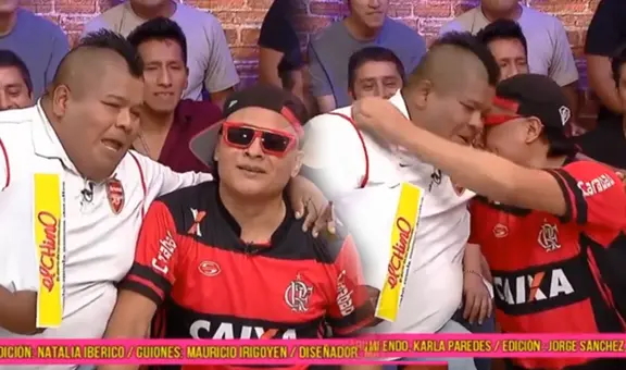Mayimbú regresa a la TV con "Jirón del humor" y protagoniza cálido abrazo con Chino Risas