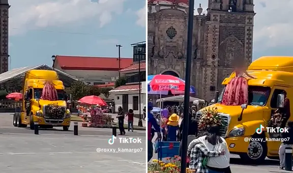 ¡Dejó atrás a las limusinas! Quinceañera llega a su fiesta montada en el tráiler de su padre