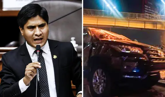 Congresista Wilson Soto sufrió un aparatoso accidente: auto dio 4 vueltas de campana