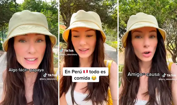 Ucraniana queda en shock al ver que muchas palabras en Perú se relacionan con comida