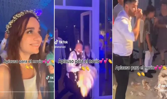 Arruinan torta de matrimonio y novio tiene reacción que sorprende a todos: “El indicado”