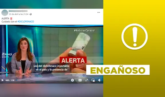Video de alerta sobre uso del diclofenaco no es actual: es del 2017