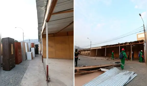 SJL: desalojan feria de muebles ubicada ilegalmente en el frontis de la Universidad San Marcos