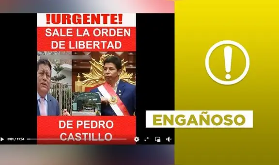 No hay evidencia de alguna “orden de libertad” a favor de Pedro Castillo