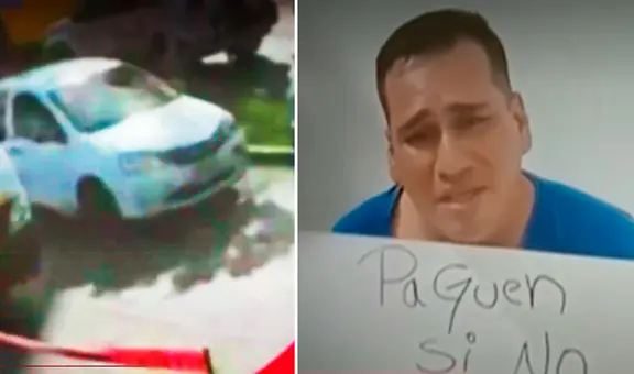 Estas son las imágenes del auto blanco que seguía al odontólogo el día de su secuestro