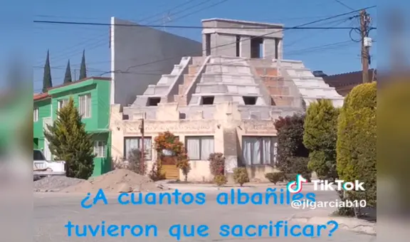 ¡Lo que faltaba! Hombre construye su casa al estilo maya y resultado impacta en redes
