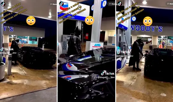 El 'Caballero de la noche' se quedó sin gasolina: Batman va a grifo para llenar el tanque de su batimóvil