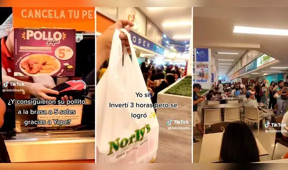 Peruana invirtió 3 horas para comprar pollo a la brasa de 5 soles en Norky's: “Hasta hicieron sus tareas”