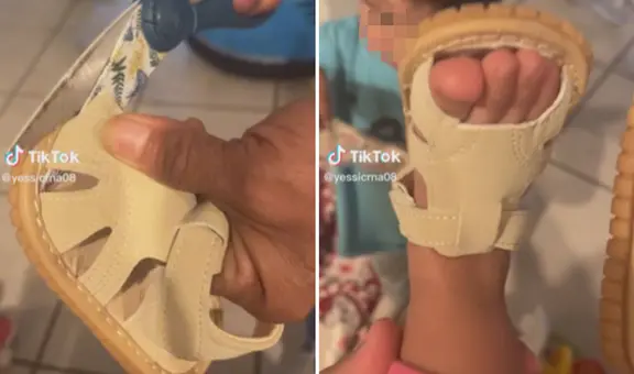 Corta zapatos de su bebé y los convierte en sandalias para que le calcen: “No me va a tragar la pobreza”