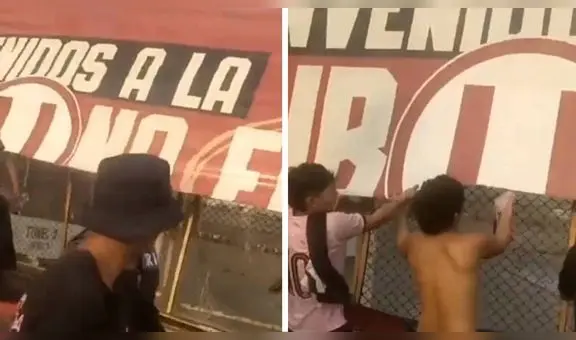 ¡Inaceptable! Barristas del Sport Boys destrozan banner de Universitario tras derrota en el Monumental