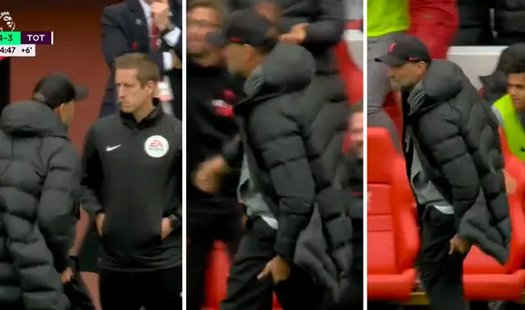 Klopp le gritó al cuarto árbitro el gol del triunfo del Liverpool y se desgarró en plena celebración