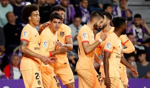 Atlético Madrid goleó 5-2 al Real Valladolid y sigue firme en el tercer luga de LaLiga