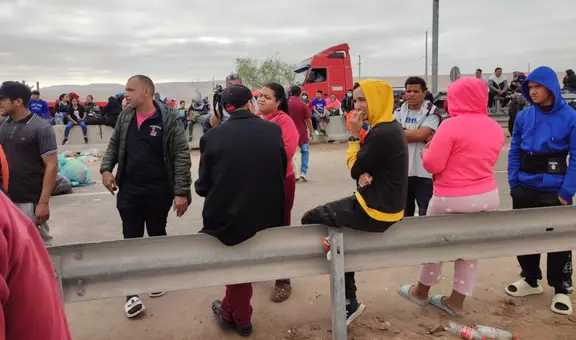Crisis en frontera Perú y Chile: ciudadanos extranjeros bloquean la vía fronteriza