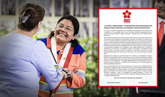 Nuevo Perú a Isabel Cortez: "Congresistas elegidos 'en nombre de trabajadores' le dan la espalda al pueblo"