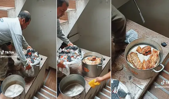 ¡Ingenio peruano! Hombre crea su propia caja china con 2 ollas y causa furor en redes