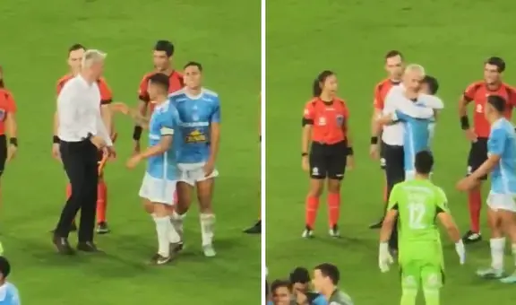 Nunes y Yotún dejaron los problemas atrás y se fundieron en un tierno abrazo tras la victoria de Cristal