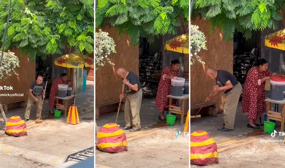 Pareja de adultos conmueve en redes al trabajar juntos pese a su edad: "Gran ejemplo"