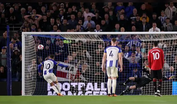 Victoria del Brighton en el último segundo: derrotó 1-0 al Manchester United por la Premier League