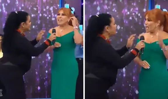 Eva Ayllón logró que Magaly Medina cantara con ella una parte de "Nuestro secreto"