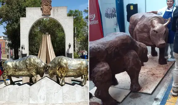 Pasteleros buscan recrear en tamaño real toros a base de chocolate en Arequipa: “Delicioso”