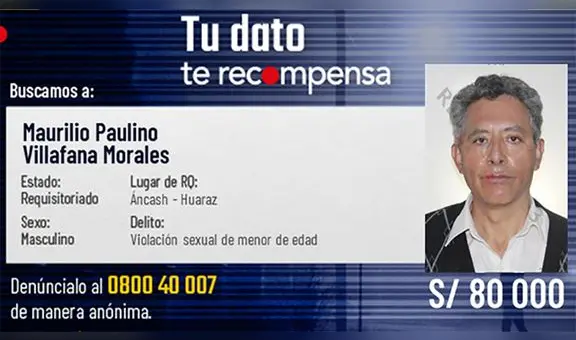 Ofrecen S/80.000 de recompensa por información de sacerdote condenado a cadena perpetua en Áncash