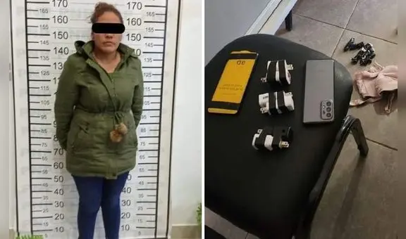 Agente del INPE fue intervenida tratando de ingresar celulares y drogas al penal de Cajamarca