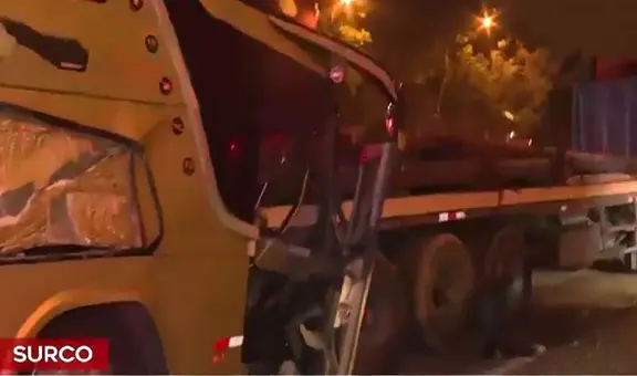 Surco: choque entre bus y tráiler deja un fallecido y 25 heridos en la Panamericana Sur