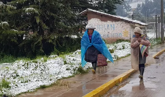 Inusual nevada afecta provincias de Cusco
