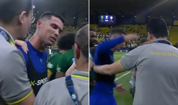 Cristiano Ronaldo y el empujón a auxiliar de Al Khaleej que ha causado revuelo en redes