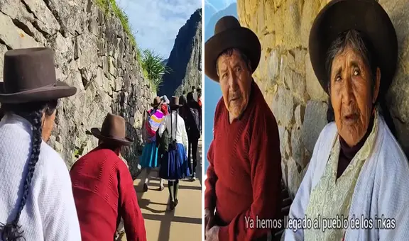 Abuelitos visitaron por primera vez Machu Picchu gracias a su nieta: “Es muy hermoso”