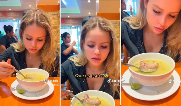 Extranjera queda en shock al encontrar algo 'extraño' en su sopa peruana: "Es el toque del sabor"