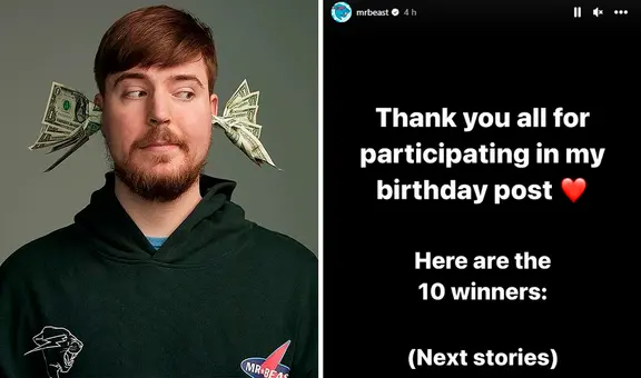 ¡Mr. Beast revela lista de ganadores del sorteo mundial! Latinos figuran en ella