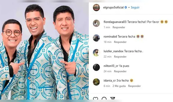 Fans del Grupo 5 piden desde Arequipa: ¡Tercera fecha, por favor! y está es confirmada