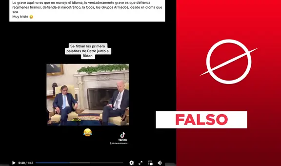 No, Petro no apoyó el narcotráfico en reunión con Joe Biden