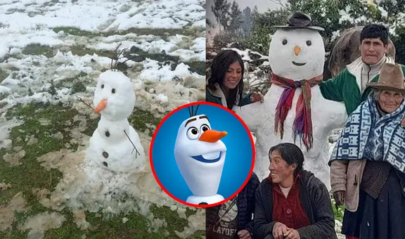 ¡Olaf en Cusco! Niños y pobladores construyen muñecos de nieve tras nevada
