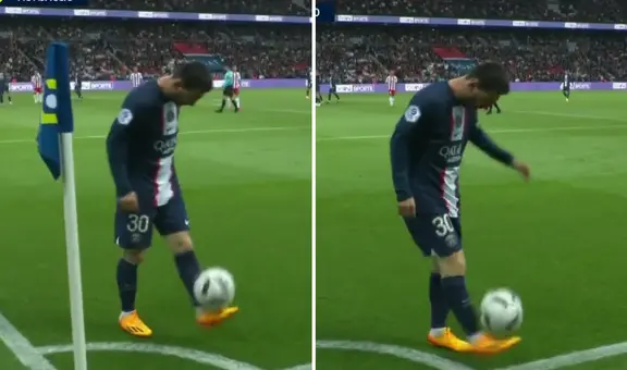 Ultras del PSG silban a Messi y este les responde con 'dominaditas' en el córner