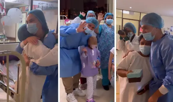 Natalie Vértiz, Yaco Eskenazi e Ignacio visitan a mamás en hospital y realizan compartir por su día