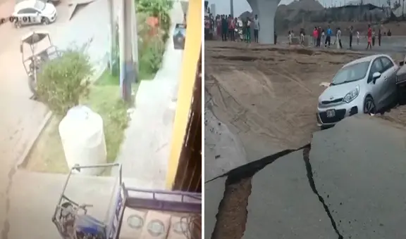 Cámaras de seguridad captan preciso instante de hundimiento de vivienda en Chancay