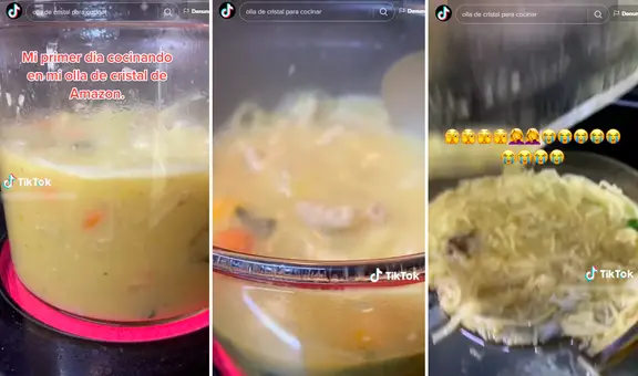 Compra una olla de cristal en Amazon y al cocinar su sopa tiene un final inesperado