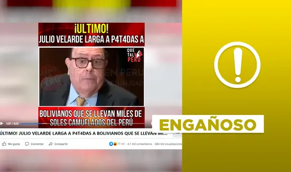 No, Julio Velarde no declaró que la compra de soles en frontera de Bolivia tenga "grandes consecuencias"