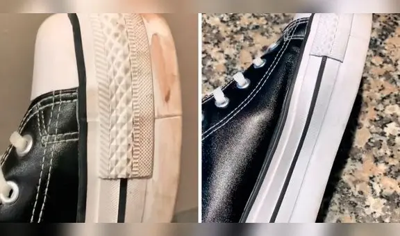 ¿Cómo limpiar la parte blanca de mi zapatilla solo usando un borrador?